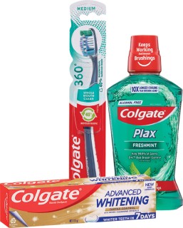 Colgate+Whitening+115g%2C+Plax+Freshmint+500ml+or+360+1+Pack