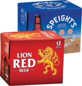 Lion+Red%2C+Speight%26rsquo%3Bs+Gold+Medal+Ale+or+Waikato+Draught+Bottles+12+Pack