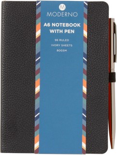 WHSmith-Moderno-A6-Notebook-with-Pen on sale