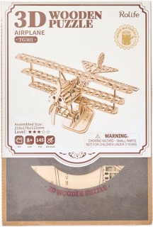 Rolife+3D+Wooden+Puzzle%3A+Airplane