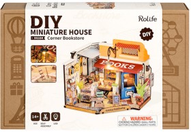 Rolife-DIY-Miniature-Corner-Bookstore on sale