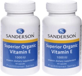 Sanderson+Superior+Organic+Vitamin+E+1000IU+60+Capsules