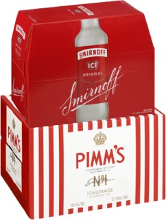 Smirnoff+Ice+Original+5%25+10+x+300ml+Bottles+or+Pimm%26%23039%3Bs+%26amp%3B+Lemonade+4%25+12+x+250ml+Cans