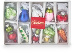 Glass+Christmas+Mini+Vegetable+Box%2C+Set+of+10