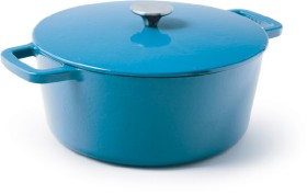 Capital+Kitchen+Element+Cast+Iron+Cookware+Casserole%2C+20cm%2C+Blue