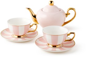 Cristina-Re-Stripe-2-Cup-Tea-Set-Blush on sale