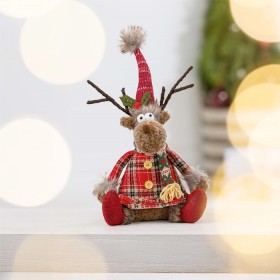 Christmas+Wishes+Sitting+Moose+with+Overall+Dress+36cm