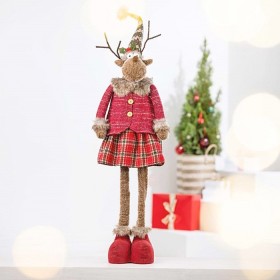 Christmas+Wishes+Extendable+Moose+with+Skirt+115cm