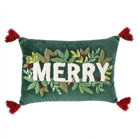 Christmas+Wishes+Merry+Embroidered+Cushion