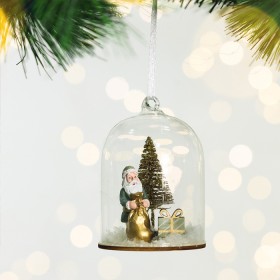 Christmas+Wishes+Santa+in+Glass+Dome+Hanging+Tree+Decoration