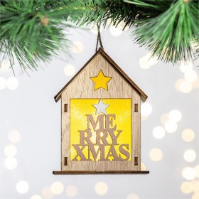 Christmas-Wishes-LED-Merry-Xmas-House-Hanging-Tree-Decoration on sale