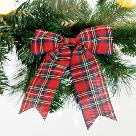 Christmas+Wishes+Clip+On+Tartan+Bow