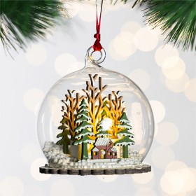 Christmas+Wishes+House+In+Glass+Globe+Hanging+Tree+Decoration+LED