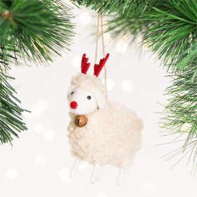 Christmas+Wishes+Sheep+With+Bell+Felt+Hanging+Decoration