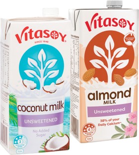 Vitasoy+Almond+or+Coconut+Unsweetened+Milk+1L