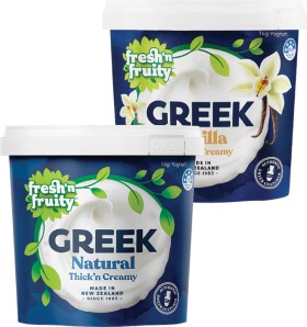 Fresh-n-Fruity-Greek-Yoghurt-Tub-1kg on sale