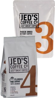 Jed%26rsquo%3Bs+Bean+Bag%2C+Plunger+or+Beans+Coffee+200g+or+Capsules+10+Pack