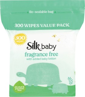 Silk+Baby+Wipes+300+Pack