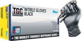 The+Glove+Company+Black+100%25+Nitrile+Disposable+Gloves+100+Pack