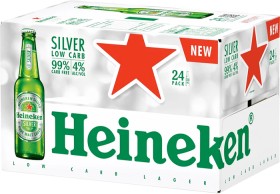 Heineken+Silver+Low+Carb+24+Pack+Bottles+330ml