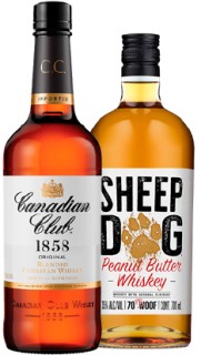 Canadian+Club+Whisky+or+Spiced+1L+or+Sheep+Dog+Peanut+Butter+Whiskey+700ml