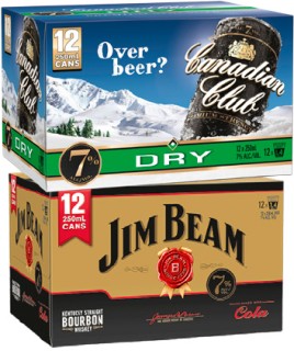 Canadian+Club+Premium+%26amp%3B+Dry+7%25+or+Jim+Beam+Gold+%26amp%3B+Cola+7%25+12+x+250ml+Cans