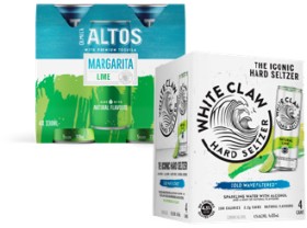 Altos+Margarita+Lime+or+Watermelon+4+X+330ml+Cans+or+White+Claw+Range+4+X+355ml+Cans