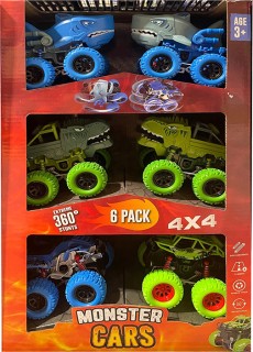 Monster+Cars+4x4+6+Pack