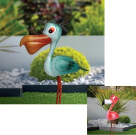 Gardenhub+Metal+Bobble+Bird+49cm