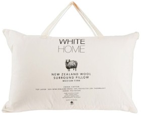 White-Home-New-Zealand-Wool-Pillow on sale