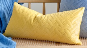 NEW-Ombre-Home-Yellow-Textured-Cushion-30-x-60cm on sale