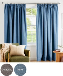 Saxby-Blockout-Pencil-Pleat-Curtains on sale