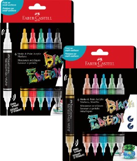 NEW-Faber-Castell-Black-Edition-Double-Ended-Paint-Markers on sale