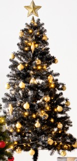 Jolly-Joy-Black-Christmas-Tree-195cm on sale