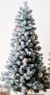 Jolly-Joy-Flocked-Snow-White-Christmas-Tree-180cm on sale