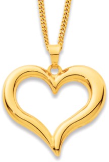 9ct+Open+Heart+Pendant