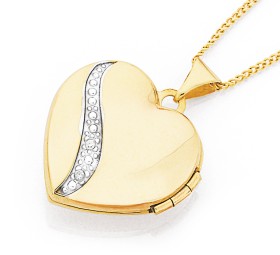 9ct-Diamond-Heart-Locket on sale