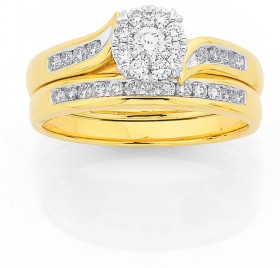 9ct%2C+Diamond+Bridal+Set