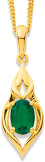 9ct-Created-Emerald-Pendant on sale