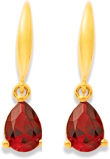 9ct-Created-Ruby-Hook-Earrings on sale