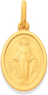 9ct+15mm+Madonna+Miraculous+Medal