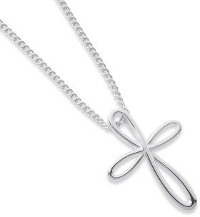 Sterling+Silver+Infinity+Cross+Pendant