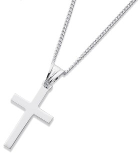 Sterling+Silver+Block+Cross+Pendant+20mm