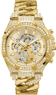 Guess+Gold+Tone+Gents+Watch