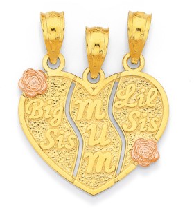 9ct-Big-Sis-Mum-Lil-Sis-Share-Pendant on sale