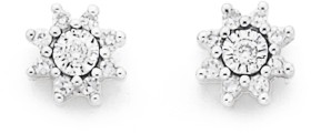 9ct%2C+Diamond+Star+Stud+Earrings