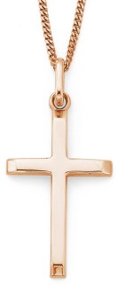 9ct+Rose+Gold+Cross+Pendant