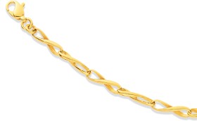 9ct-185cm-Infinity-Twist-Link-Bracelet on sale