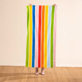 Seaside+Supplies+Velour+Beach+Towel+Rainbow+75x150cm