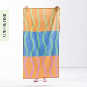 Seaside-Supplies-Velour-Block-Wavy-Beach-Towel-75x150cm on sale